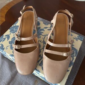 Elegant Beige Leather Women's Shoes